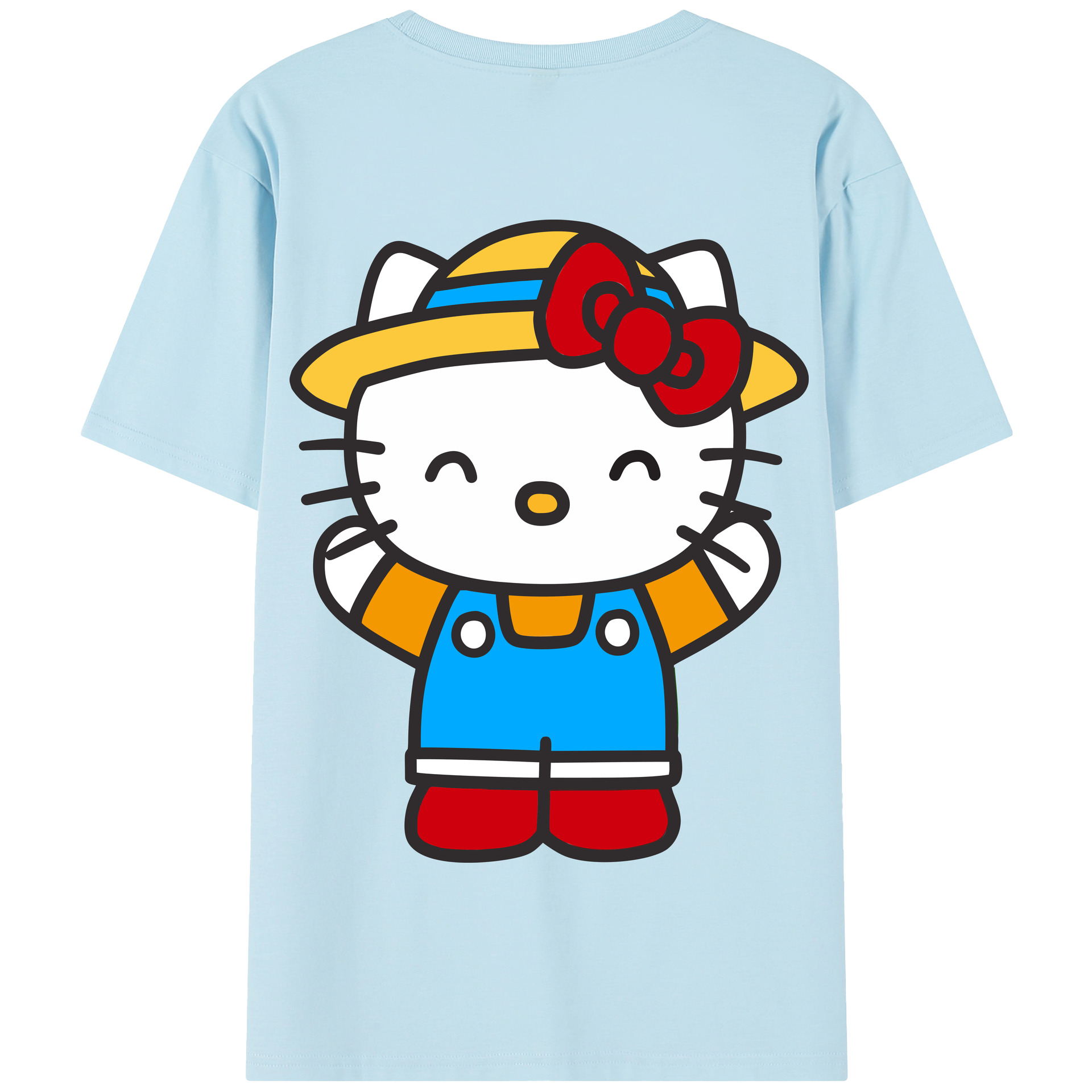 （画像用） Hello Kitty ハローキティ 綿100％半袖Tシャツ（背面プリント）